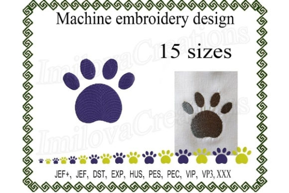 Dog Paw: A Sweet Machine Embroidery Design for Gifts