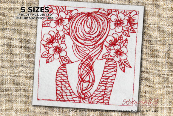 Girl in Flower Frame Bluework: A Designer's Review