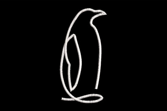 Minimalistic One Line Penguin: A Holiday Embroidery Review