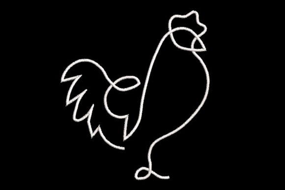 Minimalistic One Line Rooster: A Designer's Review
