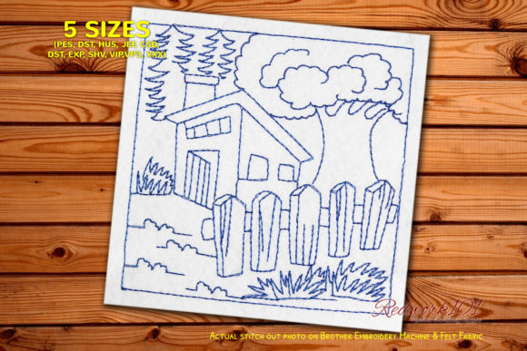 Old House with Tree: A Charming Farm Embroidery Review