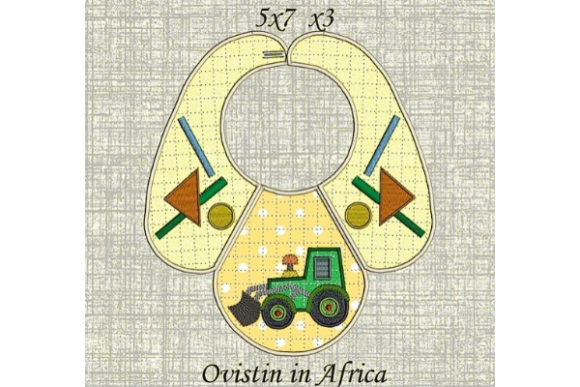 Review: Yellow Tractor Baby Bib for Small Hoops