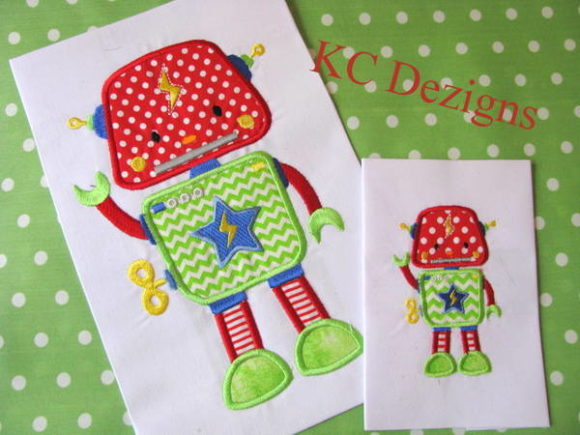 Robot Girl: A Sweet Machine Applique for Personalized Gifts