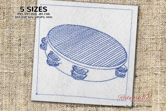 Tambourine Embroidery: A Festive Musical Touch for Holiday Gifts